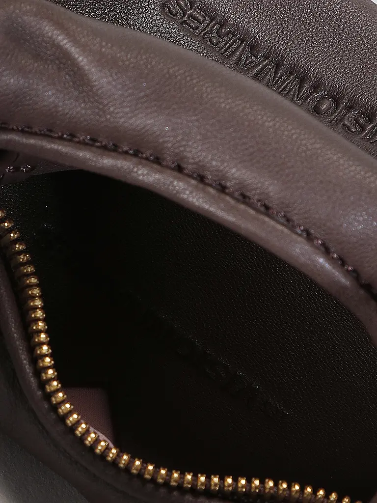 LES VISIONNAIRES | Sac en cuir - Mini sac GRETA NANO SILKY | Marron