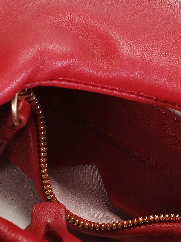 LES VISIONNAIRES | Sac en cuir - Mini sac GRETA NANO SILKY | Rouge