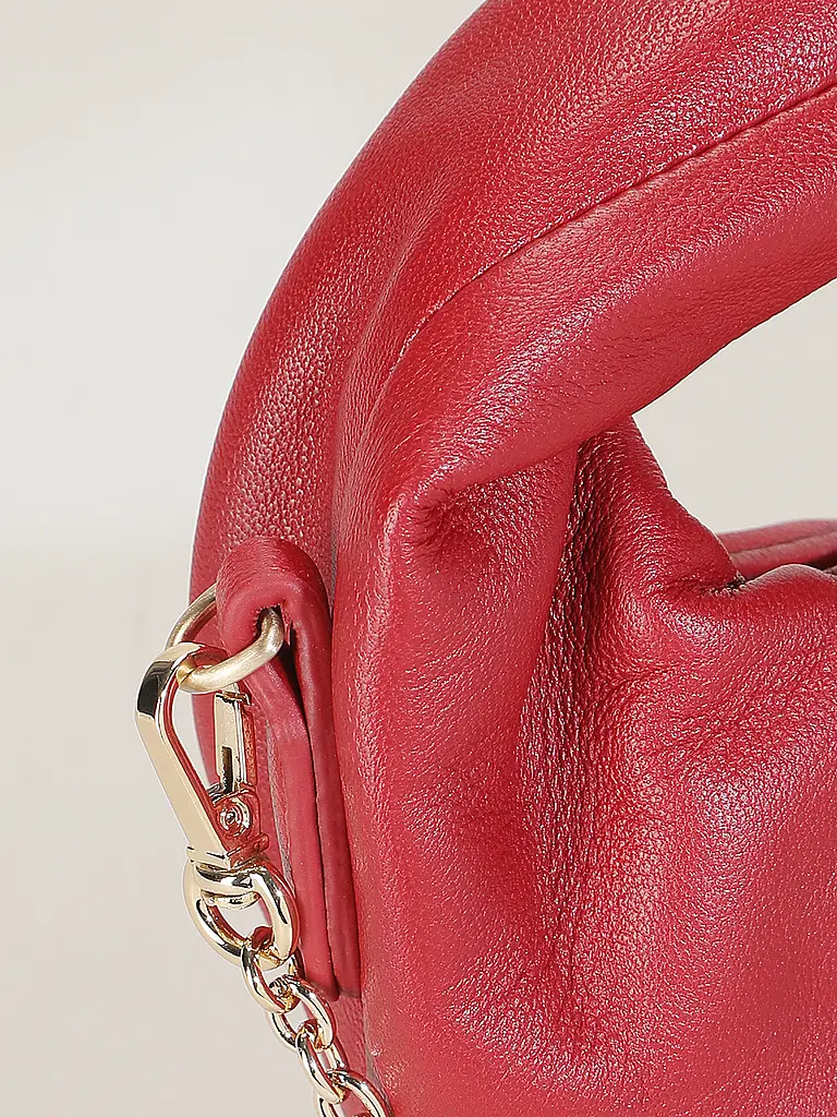 LES VISIONNAIRES | Sac en cuir - Mini sac GRETA NANO SILKY | Rouge