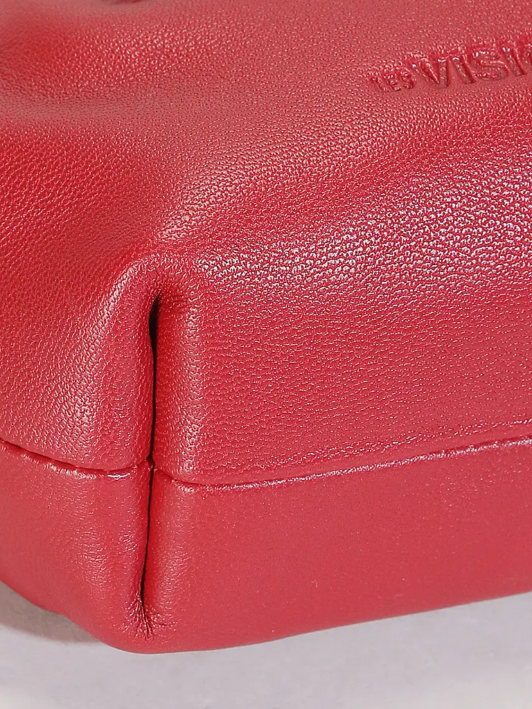 LES VISIONNAIRES | Sac en cuir - Mini sac GRETA NANO SILKY | Rouge