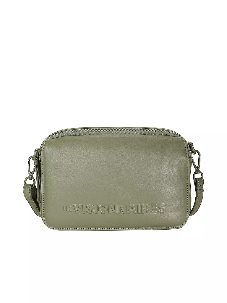 LES VISIONNAIRES | Sac en cuir - Sac bandoulière EMILY SILKY | Vert foncé