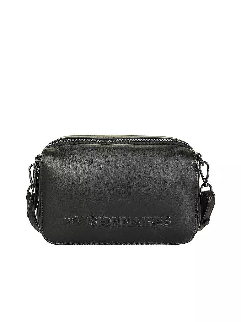 LES VISIONNAIRES | Sac en cuir - Sac bandoulière EMILY SILKY | Noir