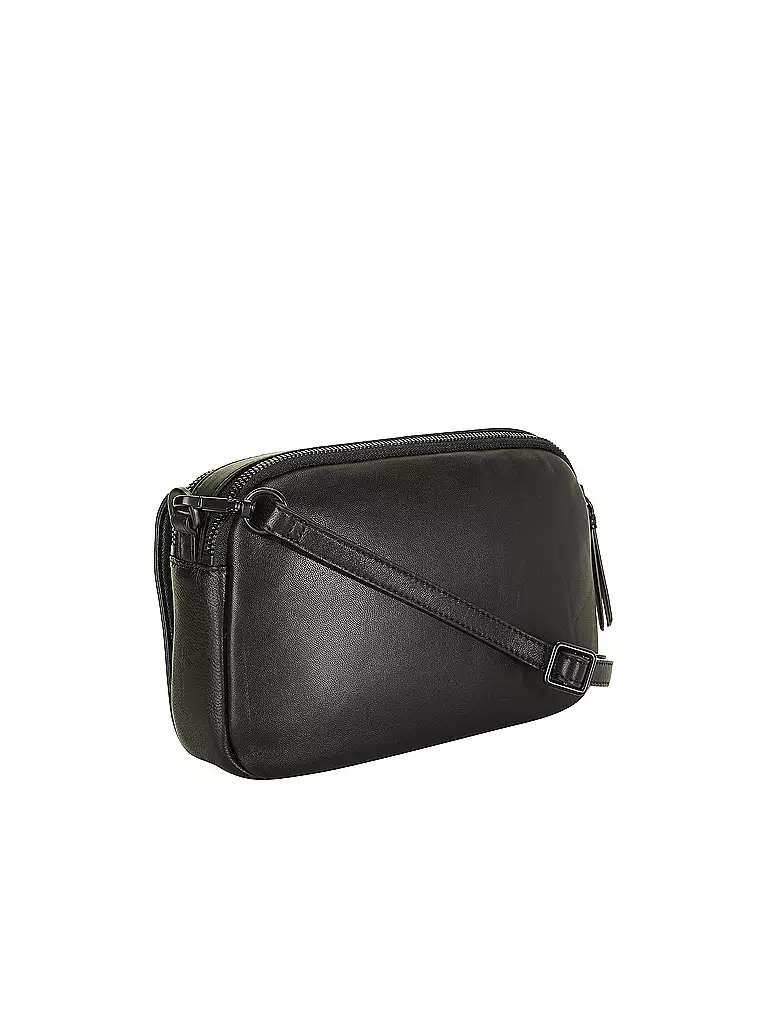LES VISIONNAIRES | Sac en cuir - Sac bandoulière EMILY SILKY | Noir