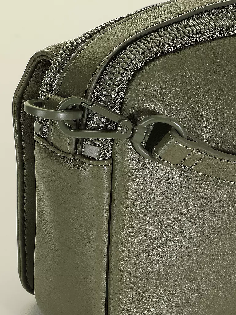 LES VISIONNAIRES | Sac en cuir - Sac bandoulière EMILY SILKY | Vert foncé