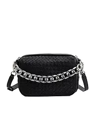 LES VISIONNAIRES | Sac en cuir - Sac bandoulière EMILY WEAVE | Noir
