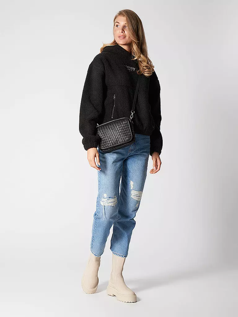 LES VISIONNAIRES | Sac en cuir - Sac bandoulière EMILY WEAVE | Noir