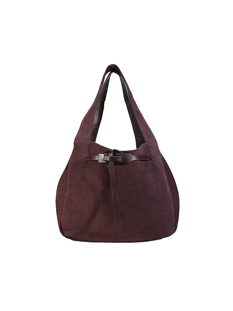 LES VISIONNAIRES | Sac en cuir - Shopper GABRIELLA | Rouge foncé
