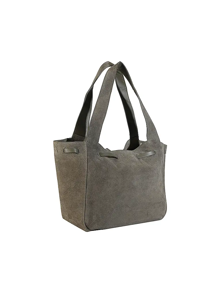 LES VISIONNAIRES | Sac en cuir - Shopper GABRIELLA | Olive