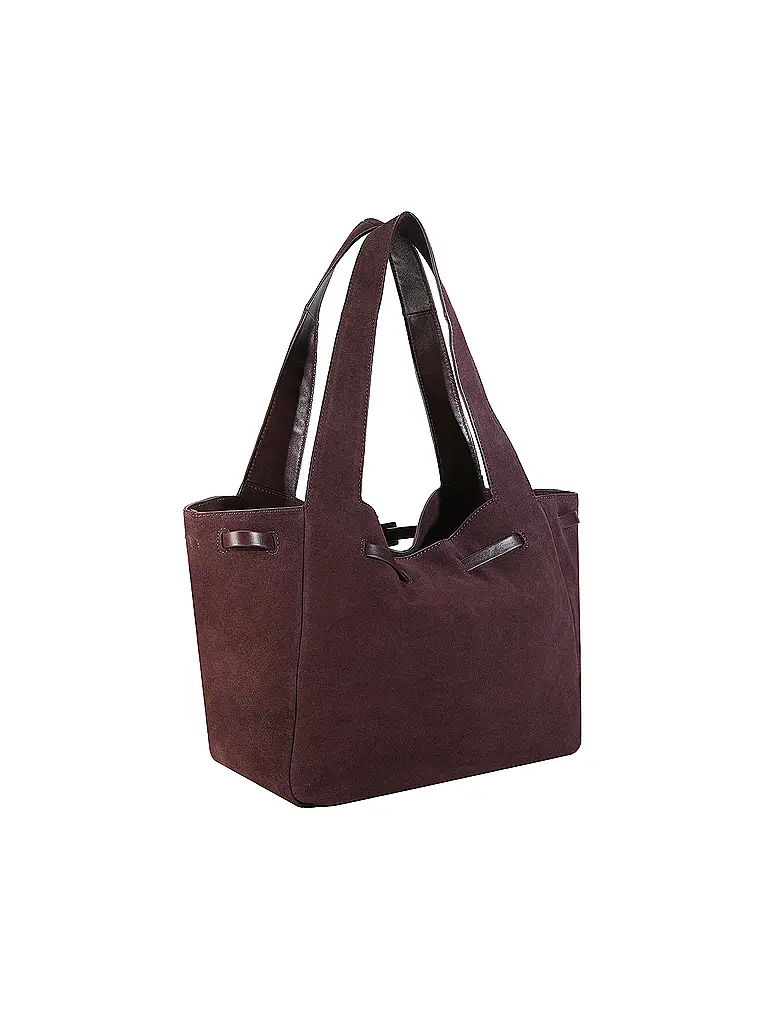 LES VISIONNAIRES | Sac en cuir - Shopper GABRIELLA | Rouge foncé