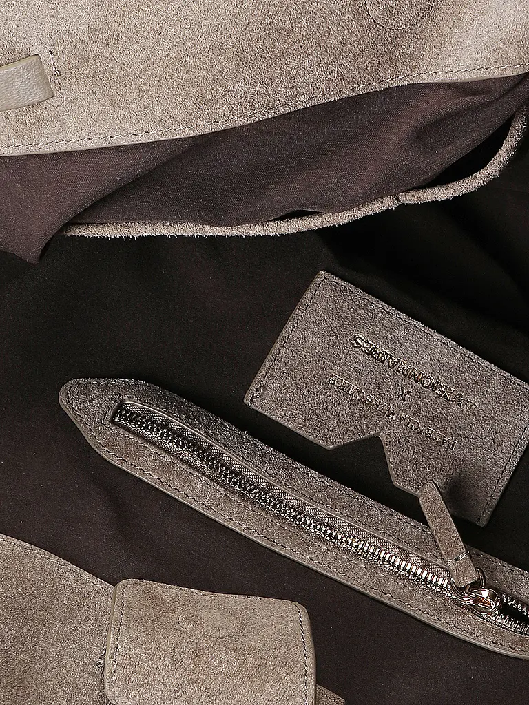 LES VISIONNAIRES | Sac en cuir - Shopper GABRIELLA | Beige