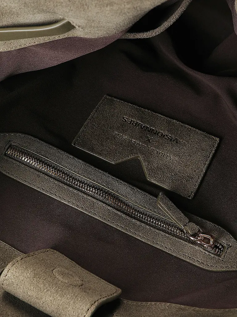 LES VISIONNAIRES | Sac en cuir - Shopper GABRIELLA | Olive