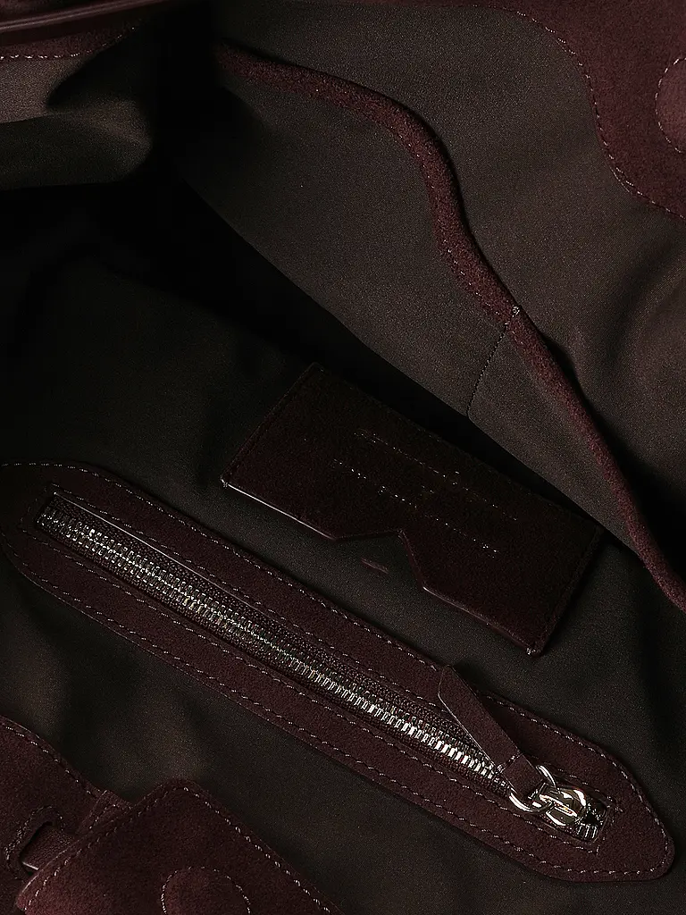 LES VISIONNAIRES | Sac en cuir - Shopper GABRIELLA | Rouge foncé