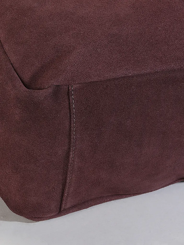 LES VISIONNAIRES | Sac en cuir - Shopper GABRIELLA | Rouge foncé