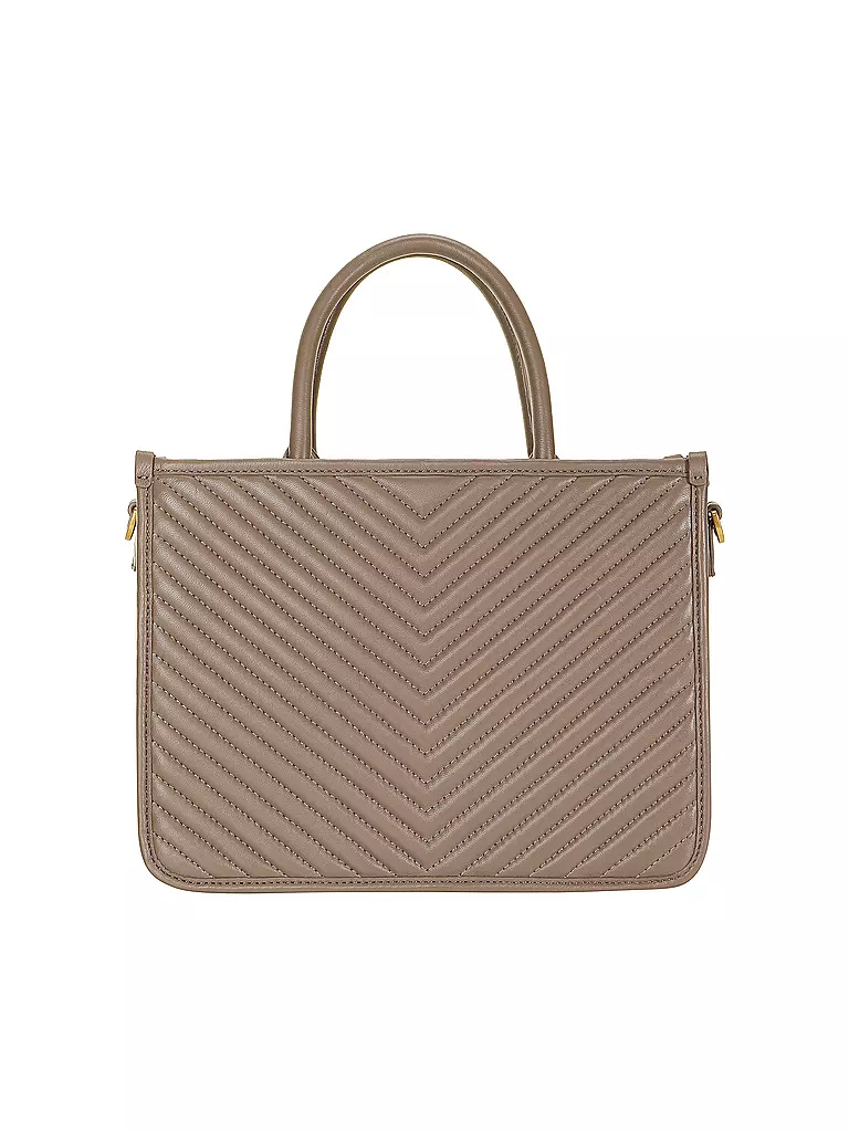 LES VISIONNAIRES | Sac en cuir - Tot Bag LENA QUILTING | Camel