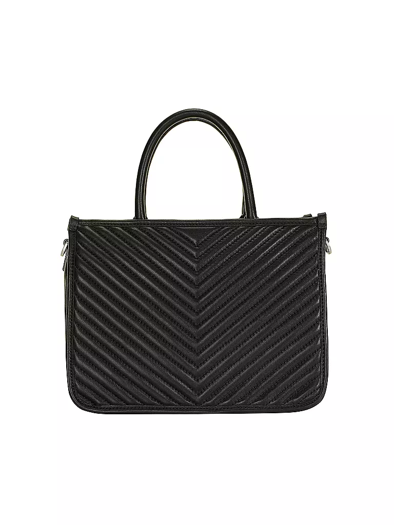 LES VISIONNAIRES | Sac en cuir - Tot Bag LENA QUILTING | Noir