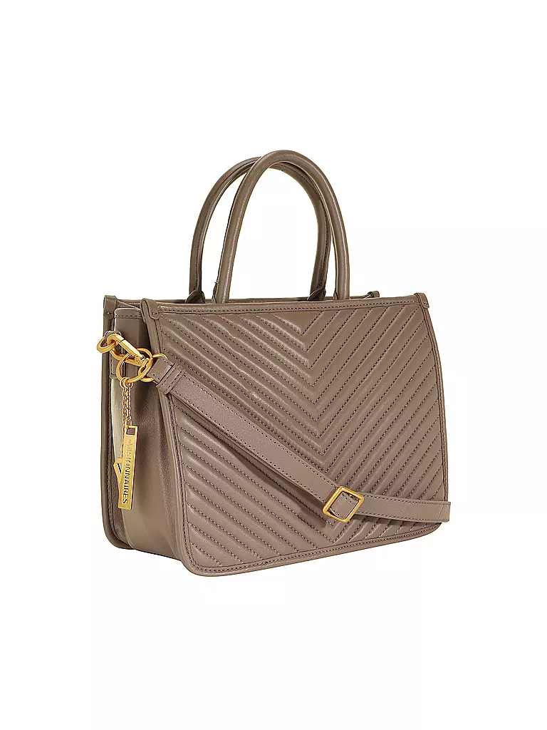LES VISIONNAIRES | Sac en cuir - Tot Bag LENA QUILTING | Camel