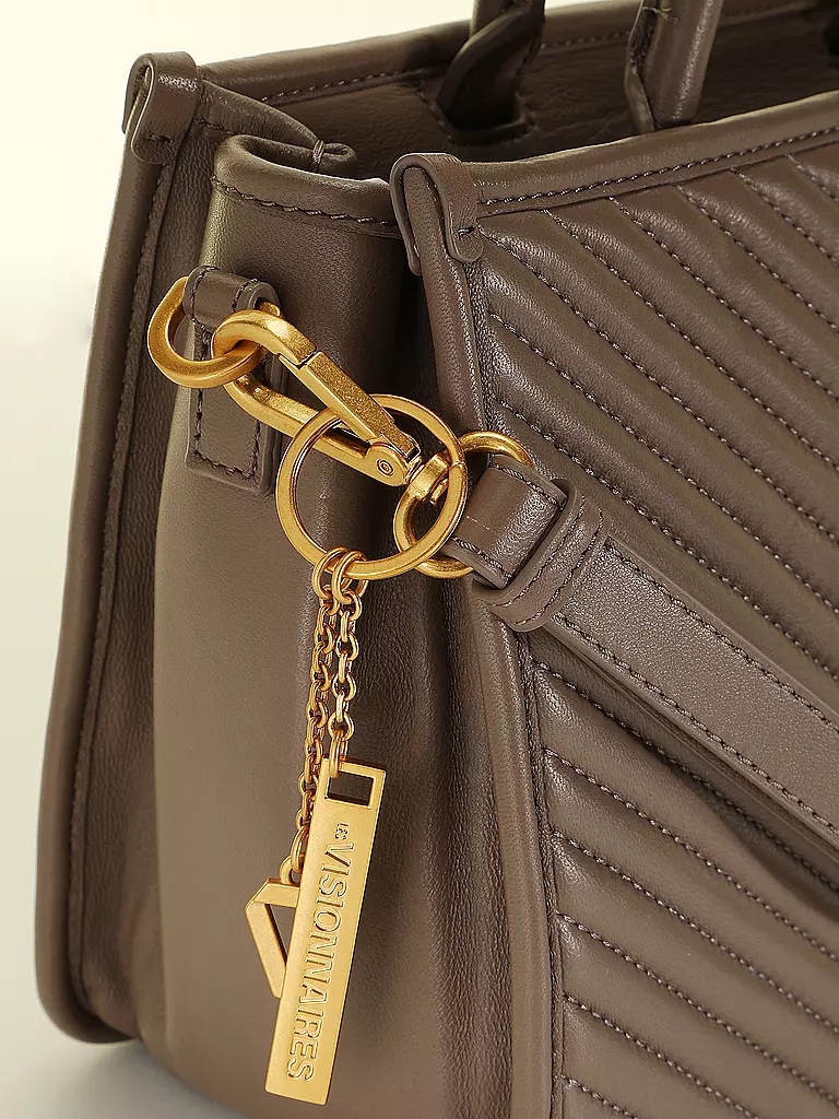 LES VISIONNAIRES | Sac en cuir - Tot Bag LENA QUILTING | Camel