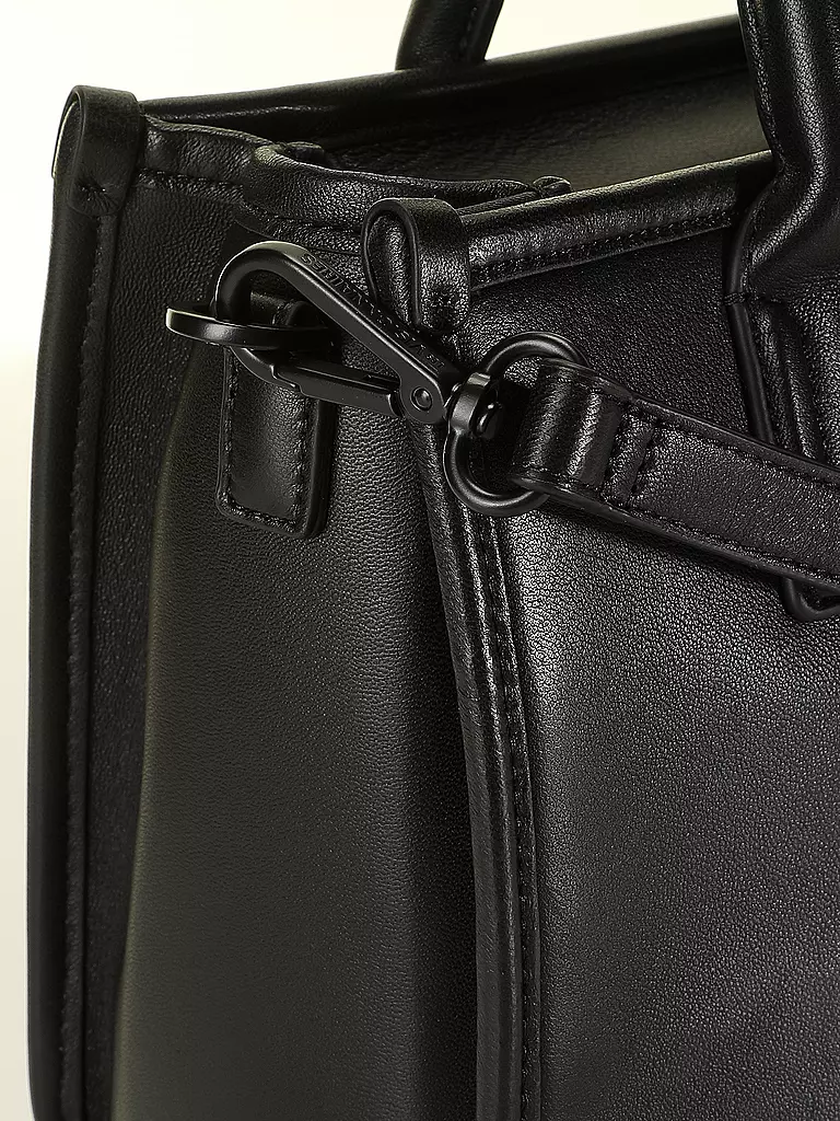 LES VISIONNAIRES | Sac en cuir - Tote Bag LENA SILKY | Noir
