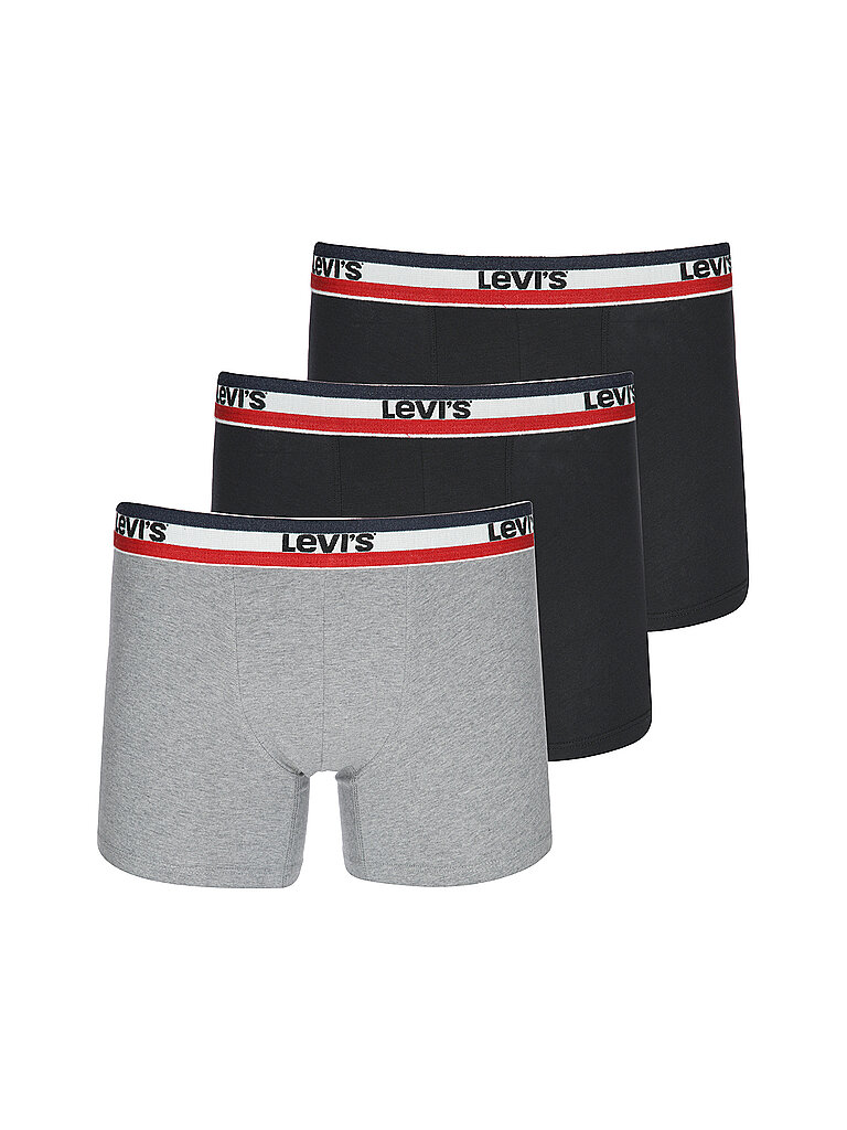 Lot de 3 boxers noir/gris chiné noir S