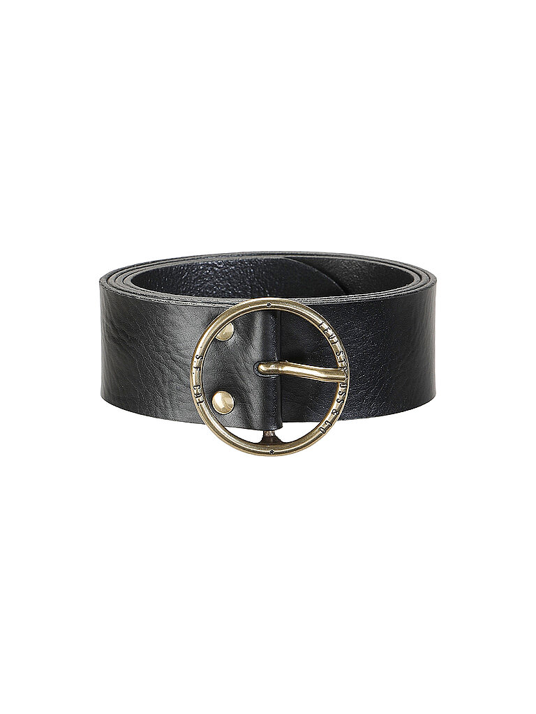 Ceinture en cuir ATHENA CAVIAR TRICOT noir 100