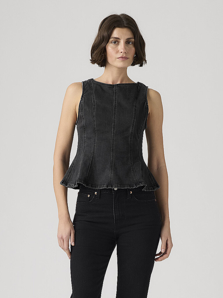 Levis Top LEIGHTON PEPLUM noir L