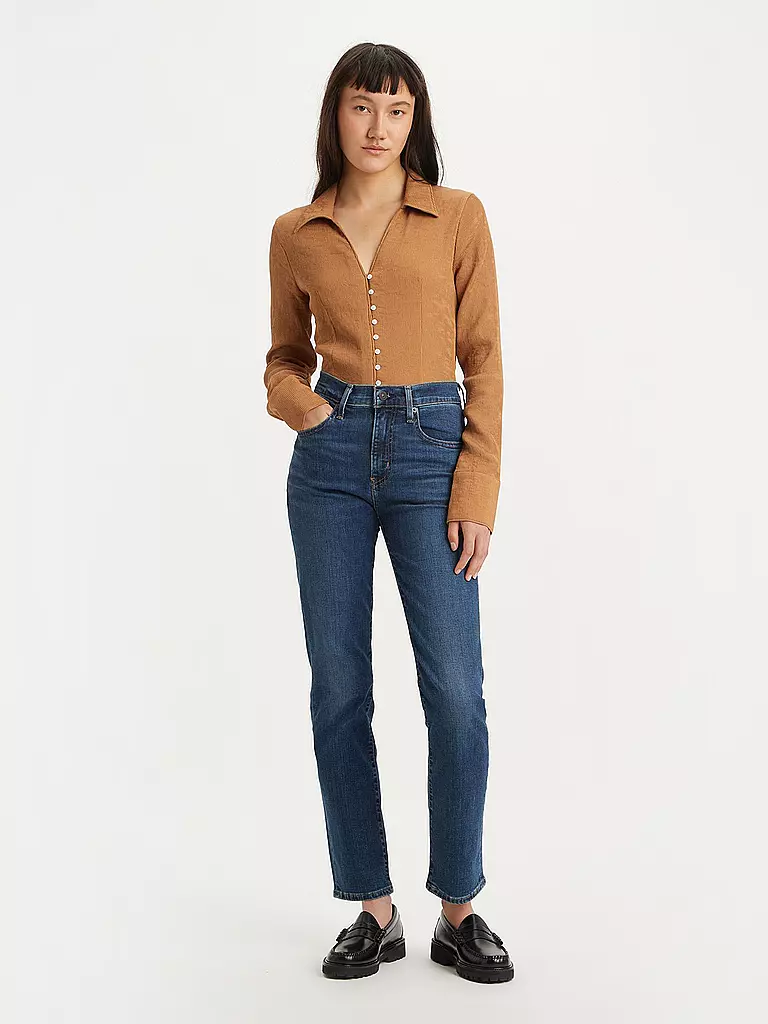 LEVI'S® | Jeans taille haute coupe droite 724 | dunkelblau