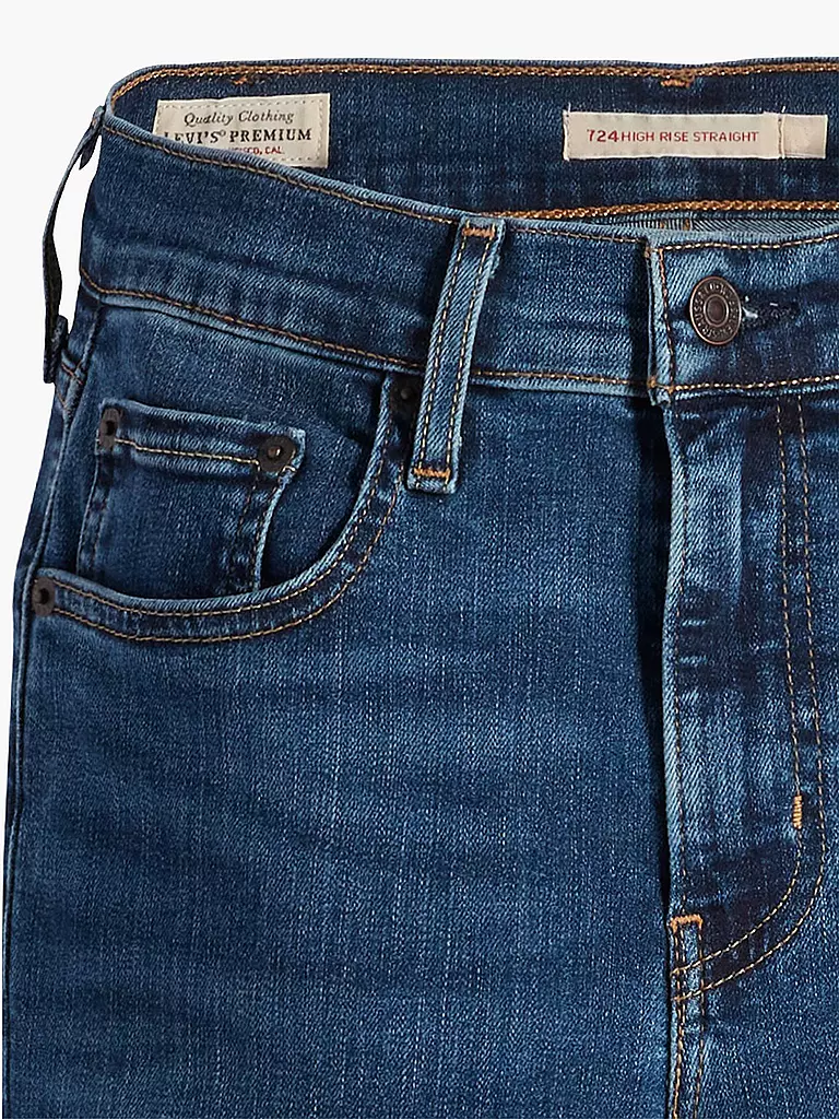 LEVI'S® | Jeans taille haute coupe droite 724 | dunkelblau