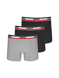LEVI'S® | Lot de 3 boxers noir/gris chiné | Noir