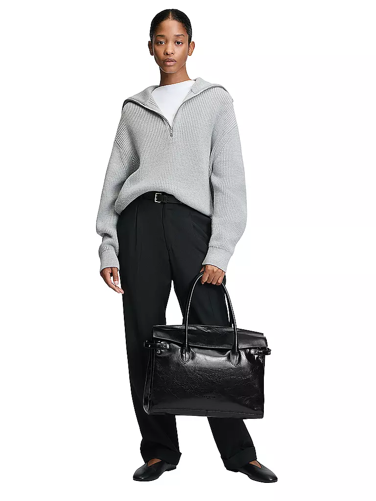 LIEBESKIND BERLIN | Ledertasche - Henkeltasche GLORIA SATCHEL Large | Noir