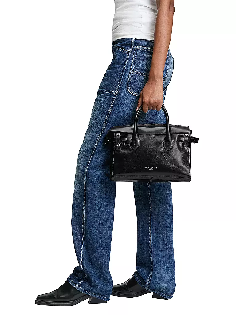 LIEBESKIND BERLIN | Ledertasche - Henkeltasche GLORIA SATCHEL Medium | Noir
