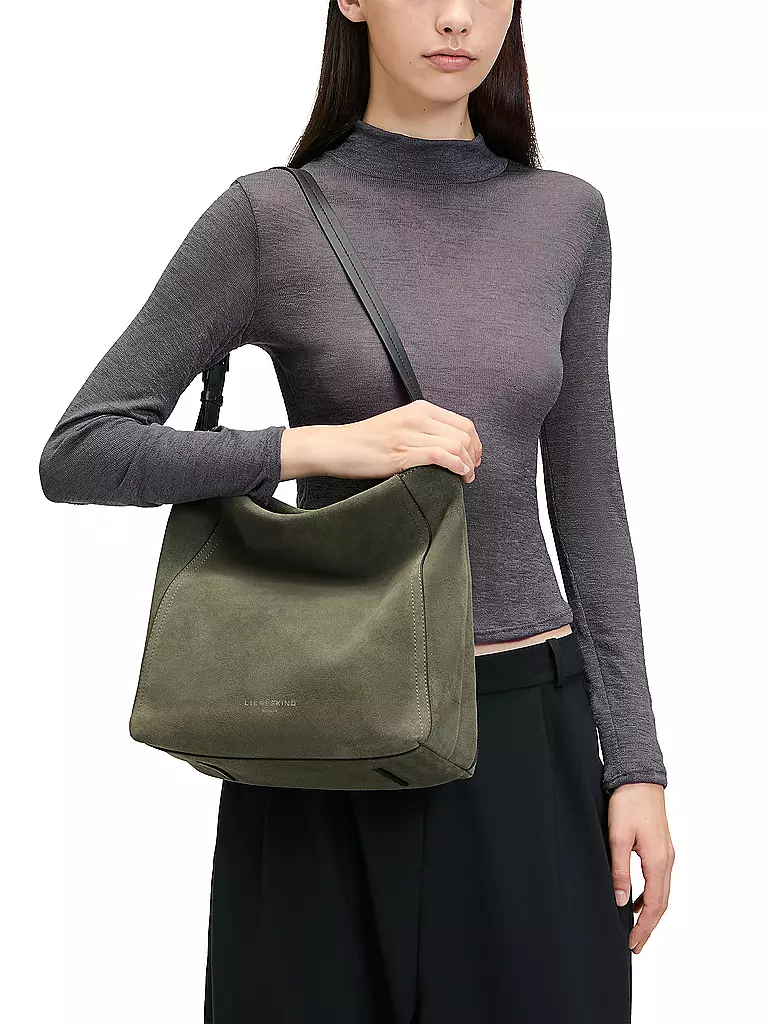 LIEBESKIND BERLIN | Ledertasche - Hobo CHUDY Medium  | Vert foncé