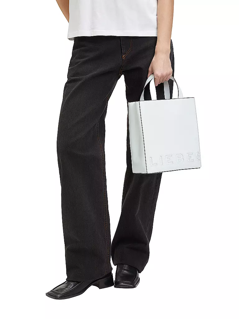 LIEBESKIND BERLIN | Ledertasche - Tote Bag PAPER BAG  Small | Blanc