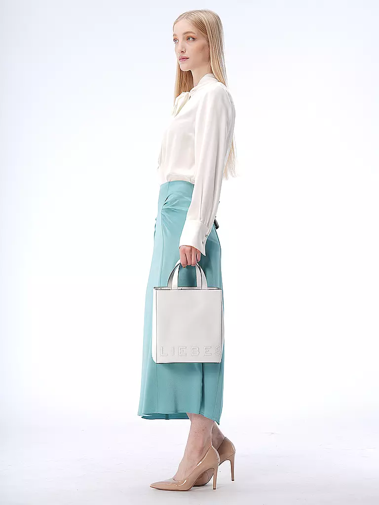 LIEBESKIND BERLIN | Ledertasche - Tote Bag PAPER BAG Small | Blanc