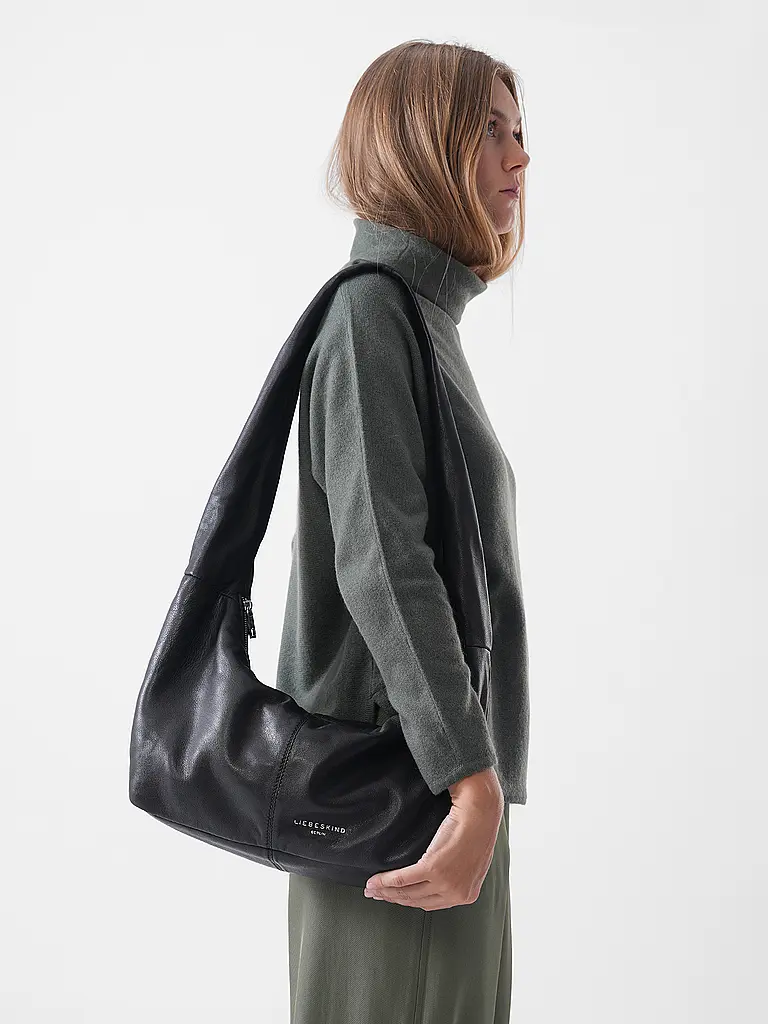 LIEBESKIND BERLIN | Sac en cuir - Hobo Bag Medium | schwarz