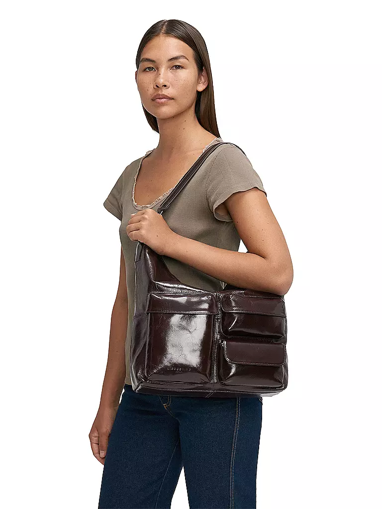 LIEBESKIND BERLIN | Sac en cuir - Hobo Bag Medium | dunkelrot