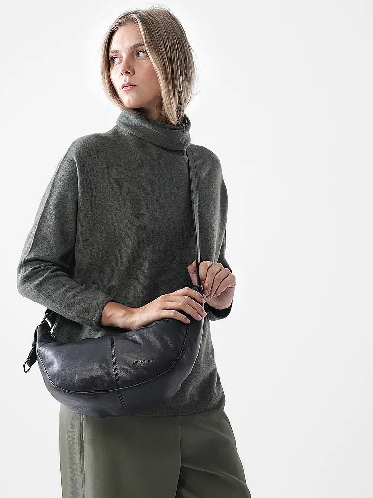 LIEBESKIND BERLIN | Sac en cuir - Hobo Bag MOON Small | Noir