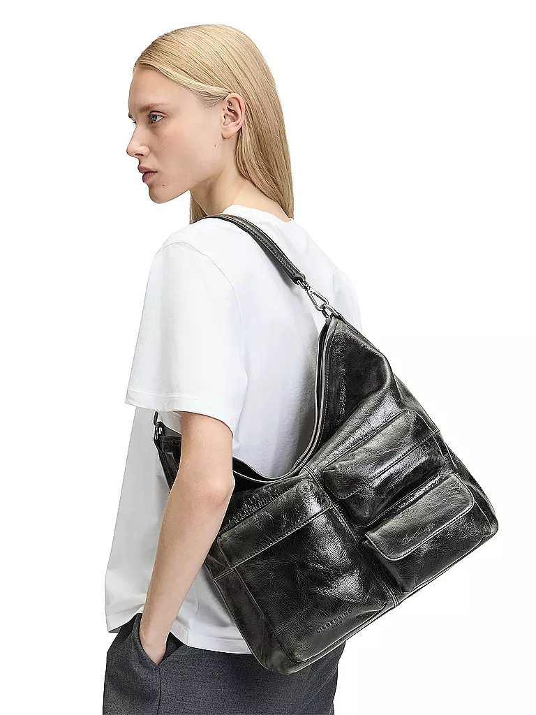 LIEBESKIND BERLIN | Sac en cuir - Hobo Medium | schwarz