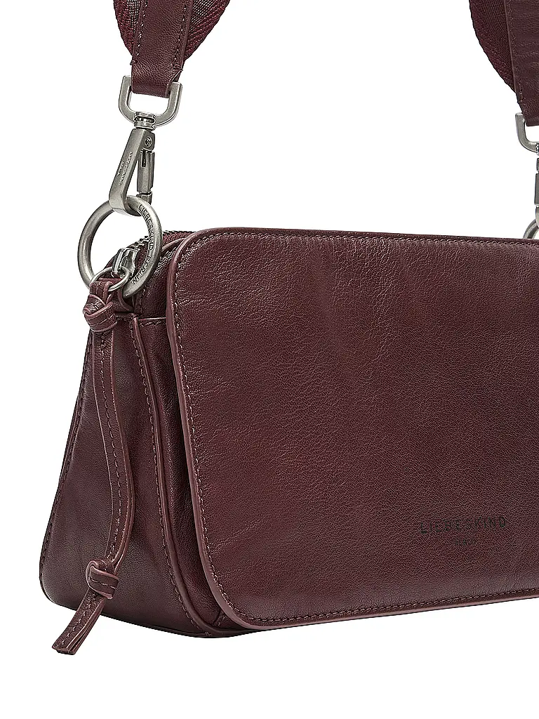 LIEBESKIND BERLIN | Sac en cuir - Sac bandoulière CLARICE Medium | Rouge foncé
