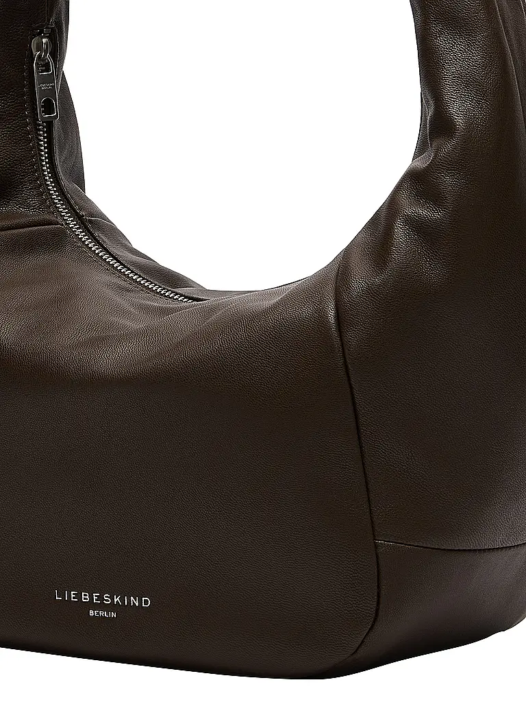 LIEBESKIND BERLIN | Sac en cuir - Sac Hobo FARRAH Medium | Marron
