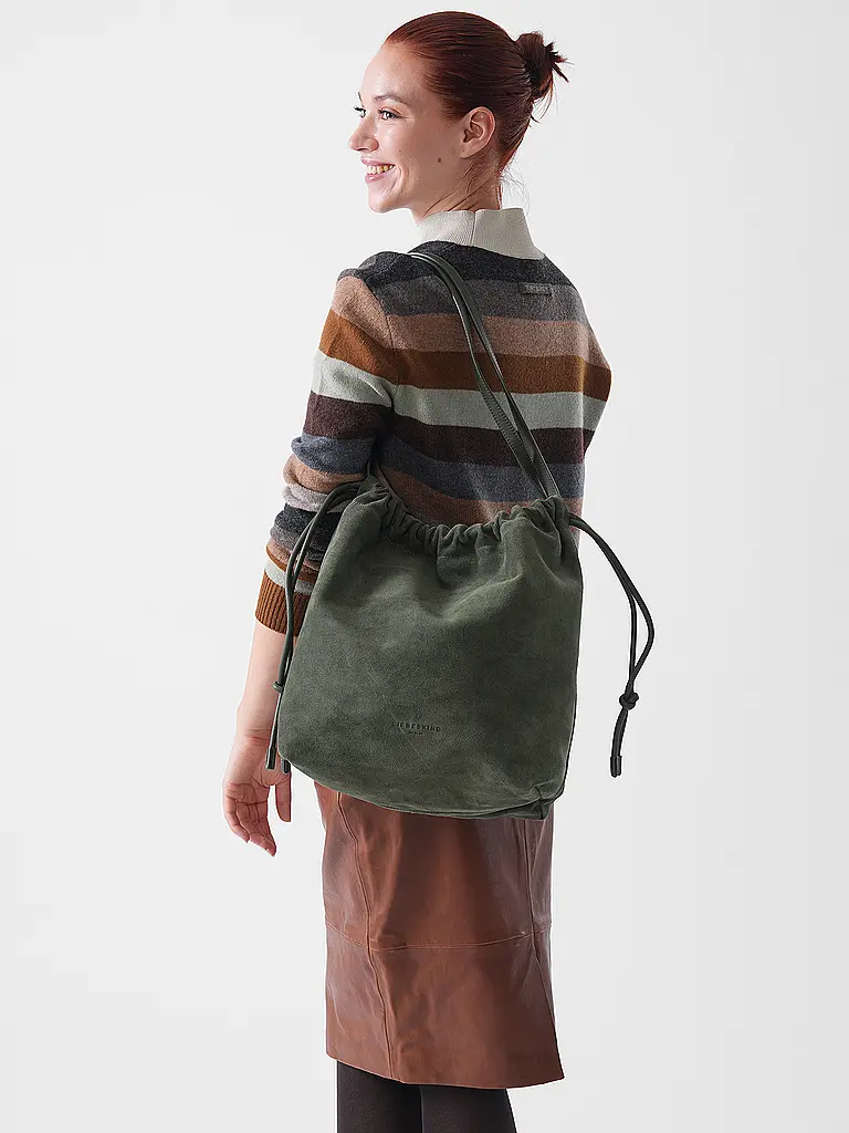 LIEBESKIND BERLIN | Sac en cuir - Sac Hobo LYA Medium | olive