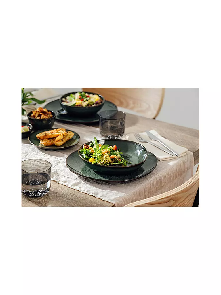 LIKE BY VILLEROY & BOCH | Bol plat LAVE VERT 21cm | dunkelgrün