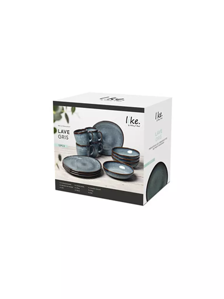 LIKE BY VILLEROY & BOCH | Set de petit-déjeuner 12 pièces Lave Gris | 