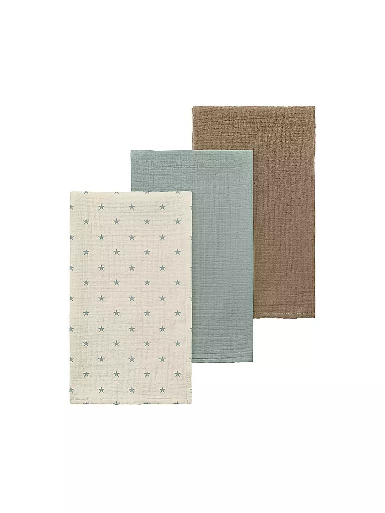LIL ATELIER | Couche en tissu pour bébé - Multuch NBNFERGIE Lot de 3 tourterelle / pigeon / sépia | beige