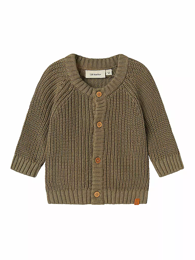 LIL ATELIER | Gilet en tricot pour bébé NBNEMLEN | olive