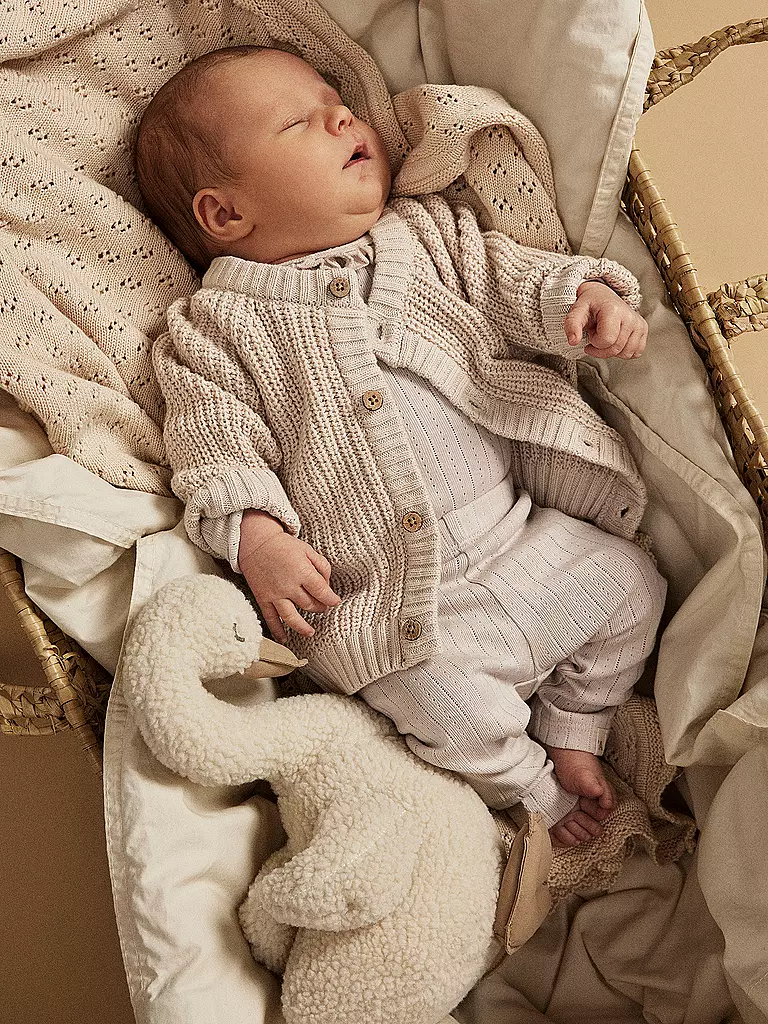 LIL ATELIER | Gilet en tricot pour bébé NBNEMLEN | creme