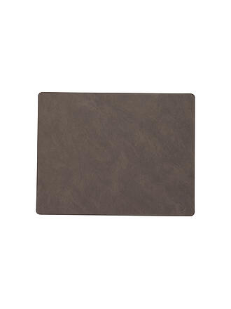 LIND DNA | Set de table rectangulaire en cuir NUPO 35x45cm Caviar