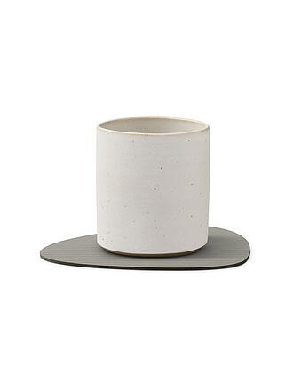 LIND DNA | Sous-verre 11x13cm CORDUROY OVAL Gris clair