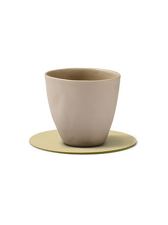 LIND DNA | Sous-verre 10cm CORDUROY ROND Sorbet Citron