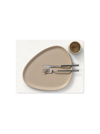 LIND DNA | Set de table en cuir NUPO carré 35x45cm Pure White