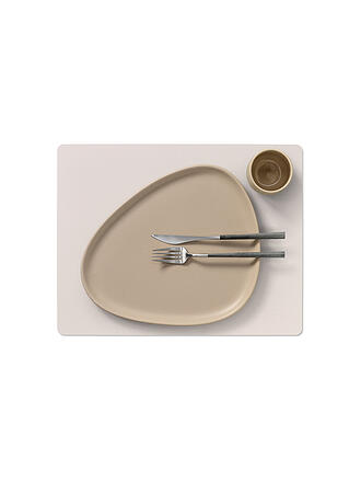 LIND DNA | Set de table en cuir NUPO carré 35x45cm Soft Nude